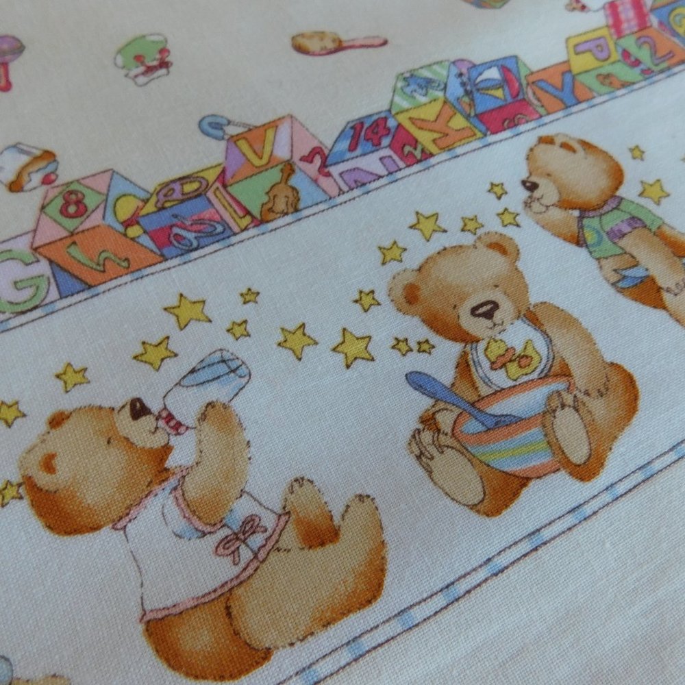 OOP Alexander Henry baby bear border print cotton fabric nursery quilt material - Picture 8 of 16